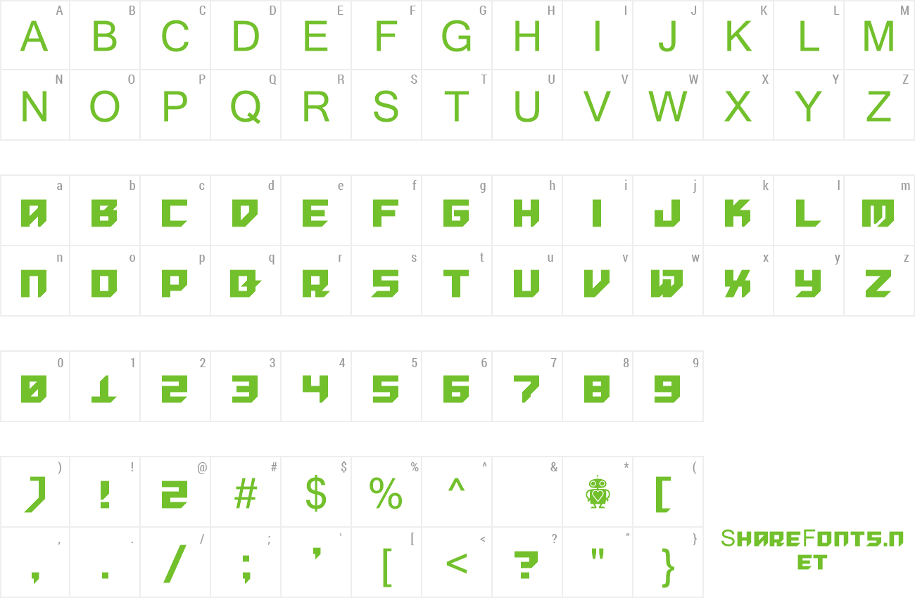 Font ET Technokid preview